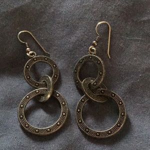 Triple loop earrings